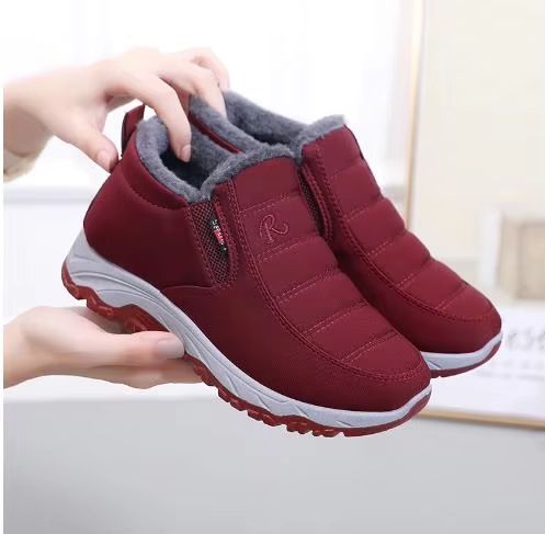 Waterproof Womens Boots Slip On Winter Snow Shoes With Plush Lining Casual Ankle Botas For Women 5