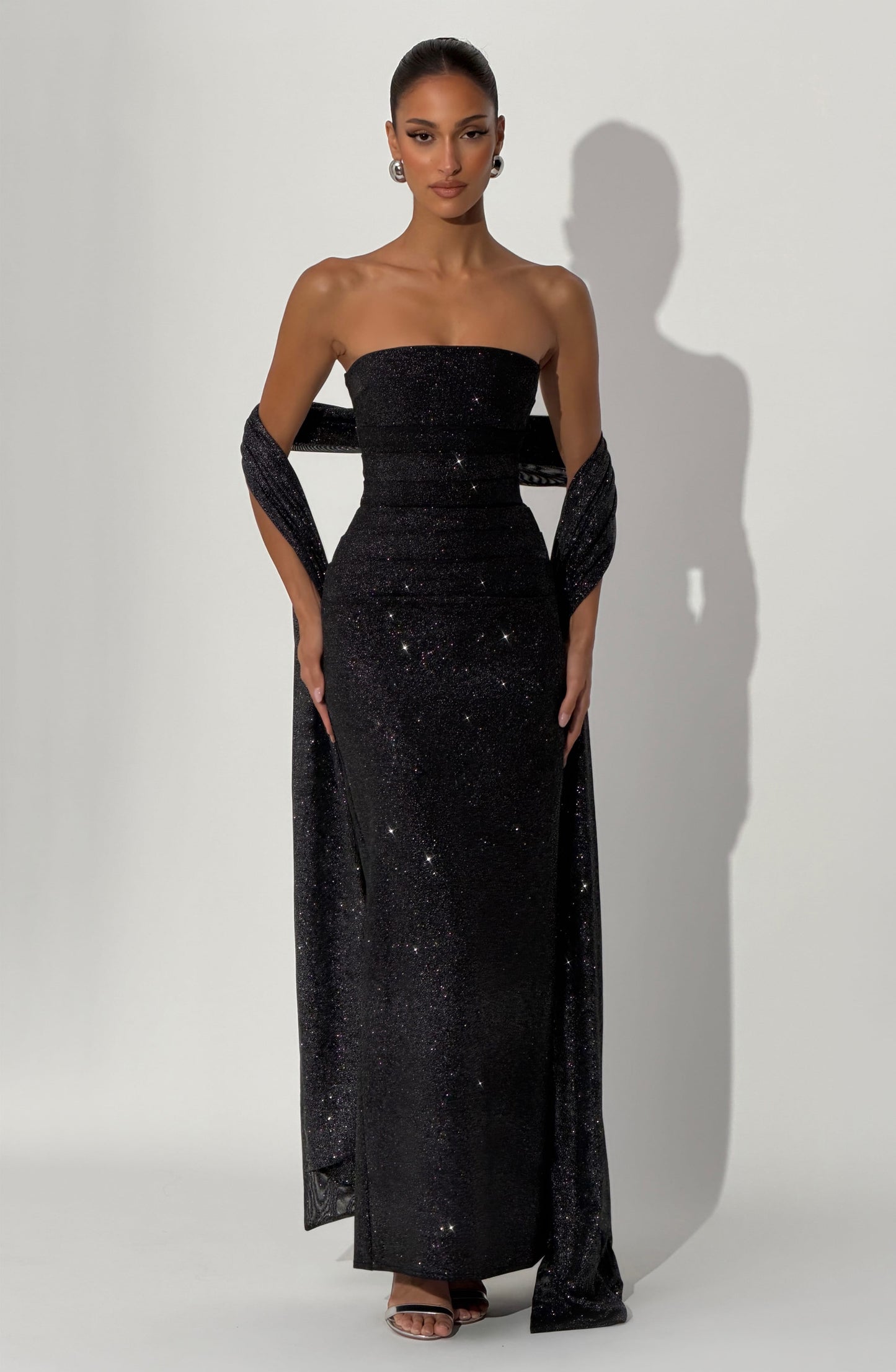 Pandra Maxi Dress Black Sparkle