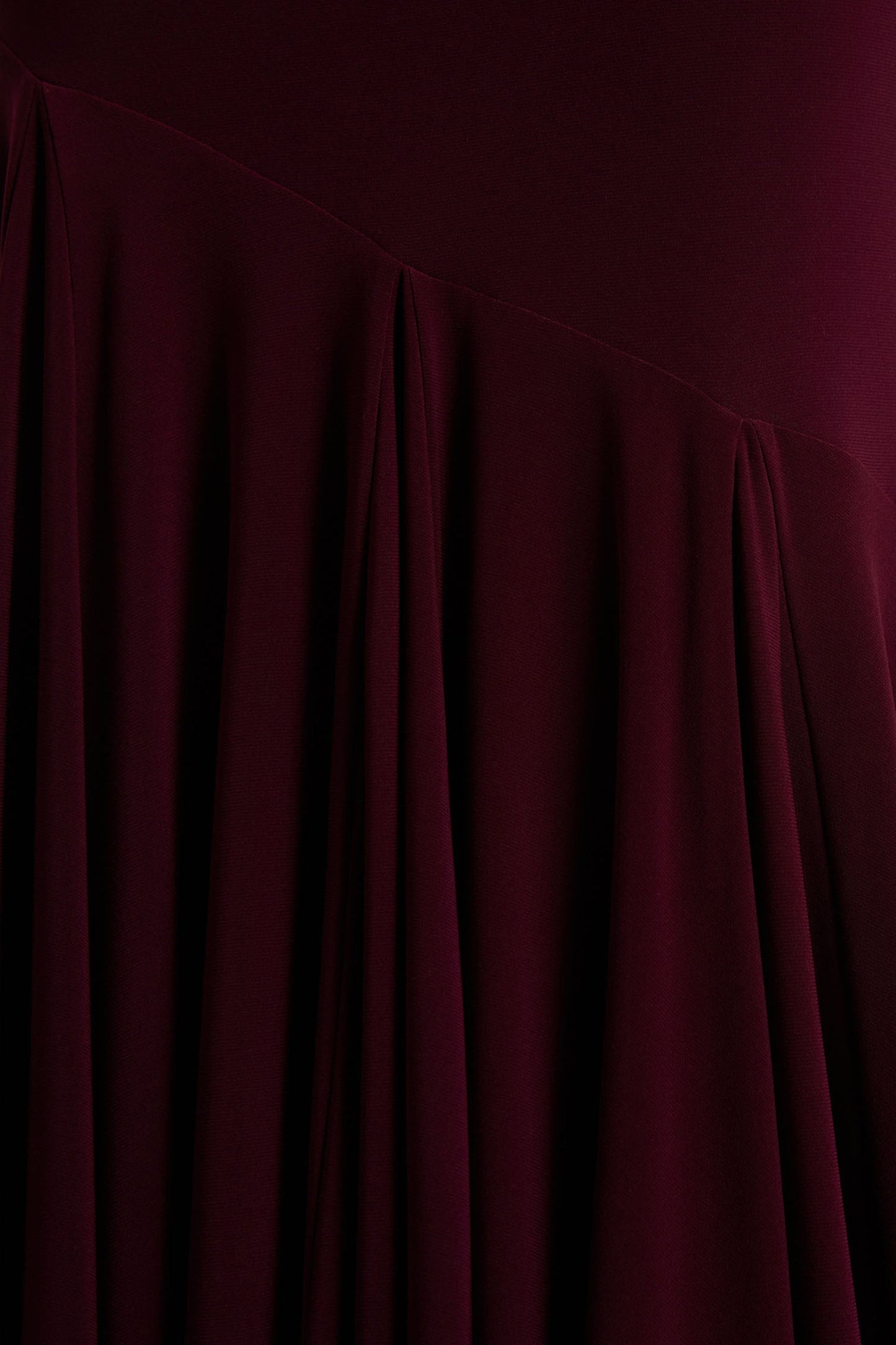 Zya | Dark Plum Asymmetric-Neck Fishtail Maxi Dress