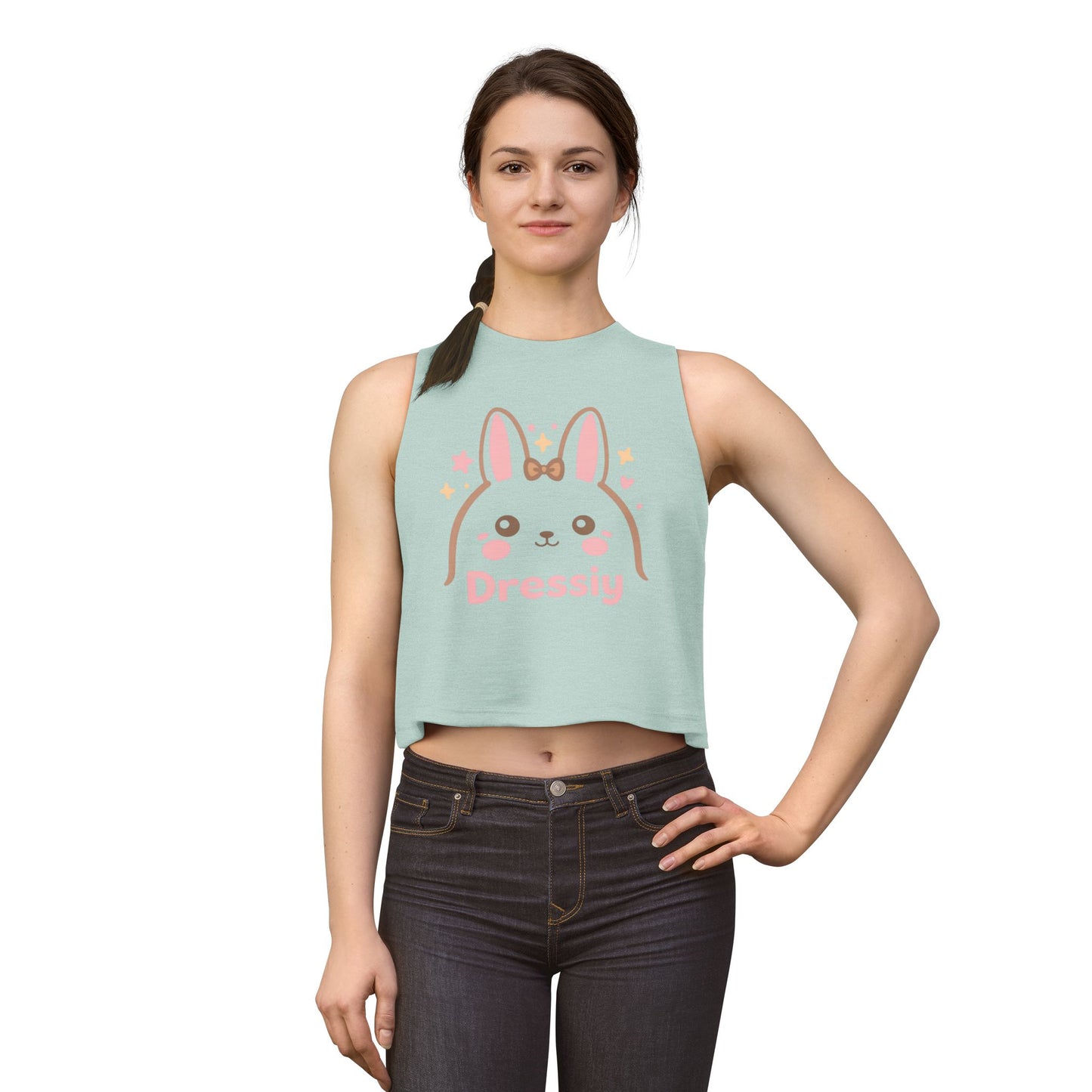 Cute Kawaii Bunny Crop Top- Rabbit Graphic