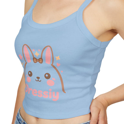 Cute Bunny Spaghetti Strap Crop Tank