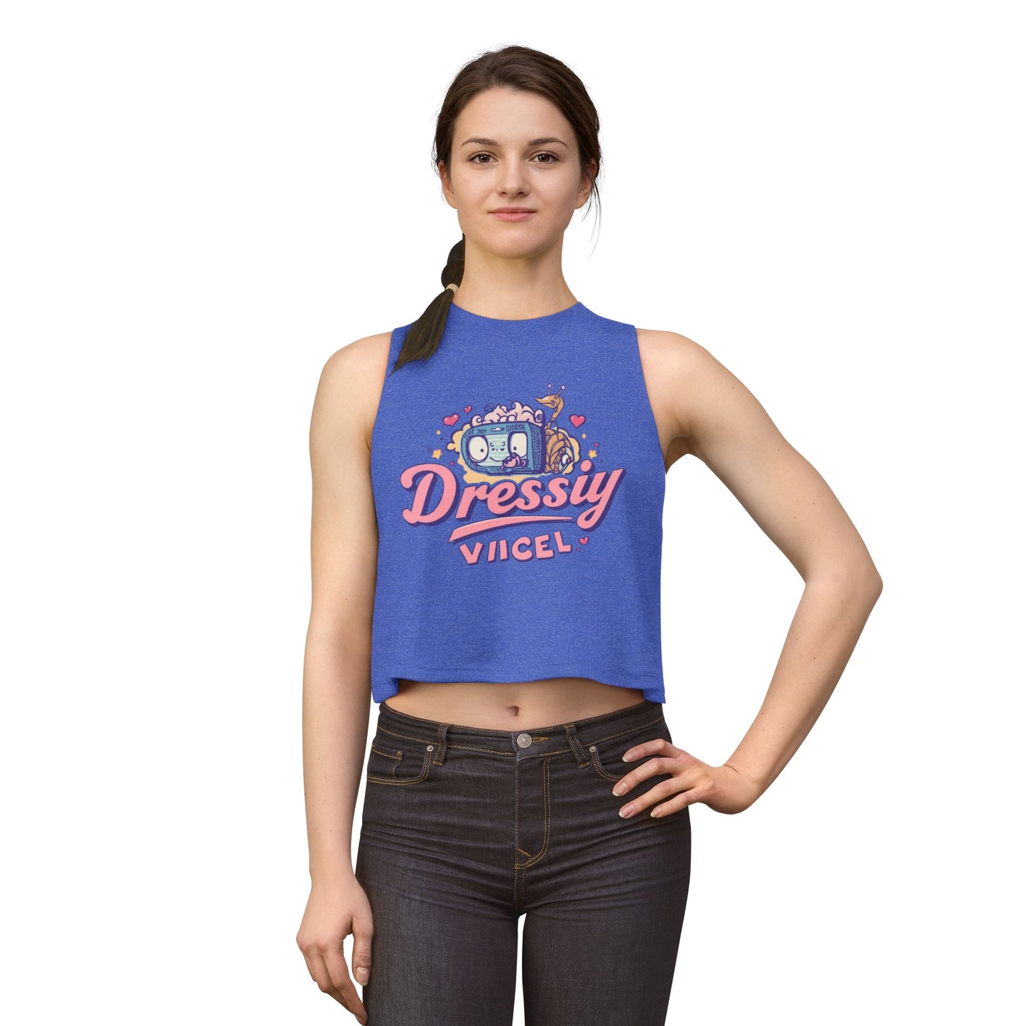 Vikel Cartoon Crop Top | Retro Kawaii Graphic Tank