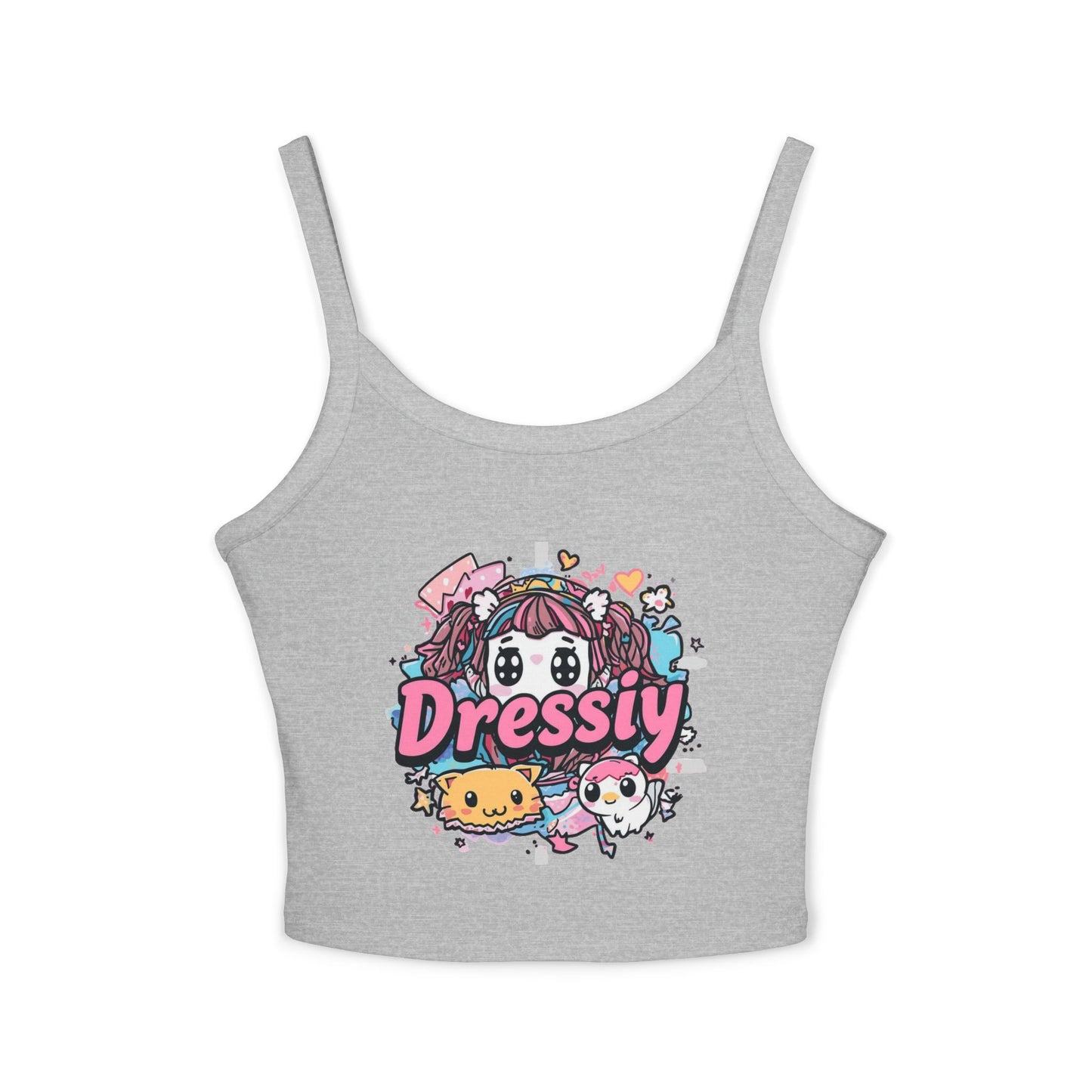 Cute Kawaii Anime Graphic Spaghetti Strap Tank
