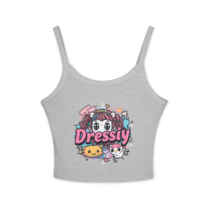 Cute Kawaii Anime Graphic Spaghetti Strap Tank