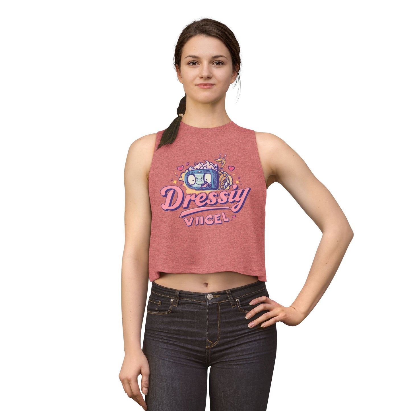 Vikel Cartoon Crop Top | Retro Kawaii Graphic Tank