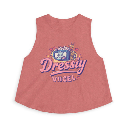 Vikel Cartoon Crop Top | Retro Kawaii Graphic Tank
