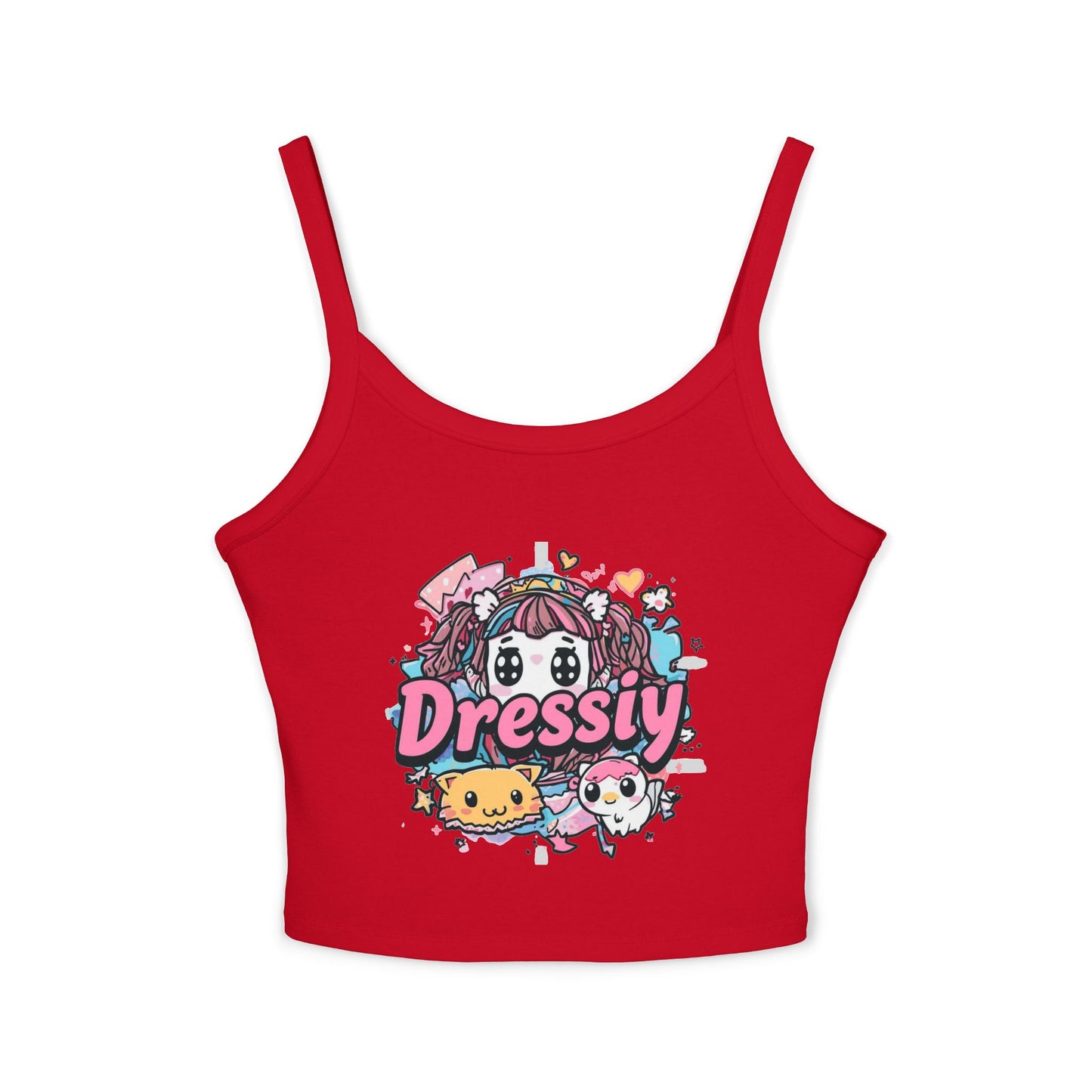 Cute Kawaii Anime Graphic Spaghetti Strap Tank