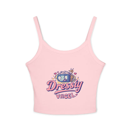 Vikel Retro Cute Graphic Spaghetti Strap Tank Top