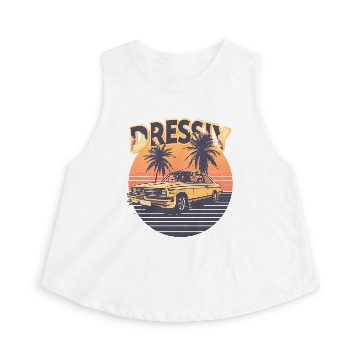 Vintage Sunset Crop Top – Retro Summer Vibes