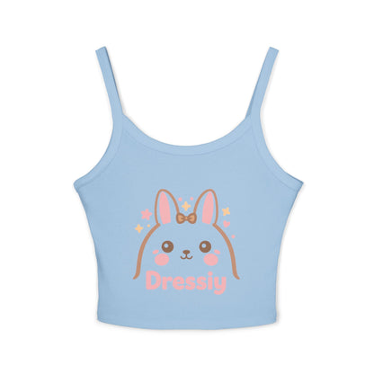 Cute Bunny Spaghetti Strap Crop Tank