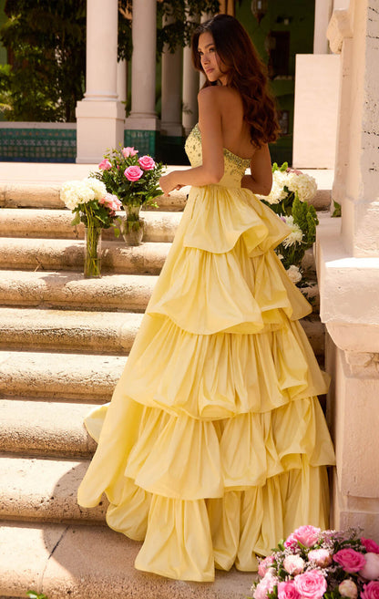 26417 Ava Presley Strapless Taffeta Ball Gown