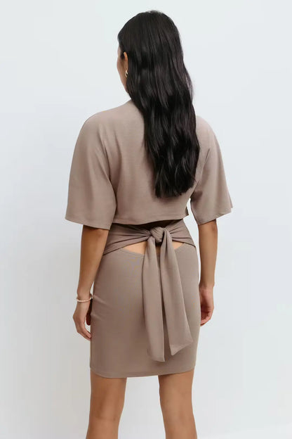 Leona Tie Midi Dress