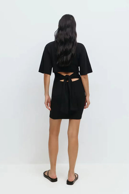 Leona Tie Midi Dress