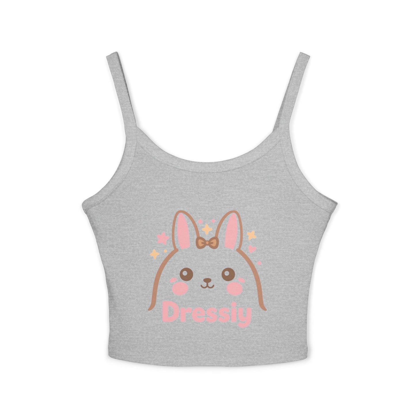 Cute Bunny Spaghetti Strap Crop Tank