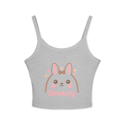 Cute Bunny Spaghetti Strap Crop Tank