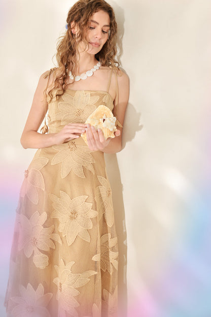 Sahara Sands Floral Lace Midi Dress