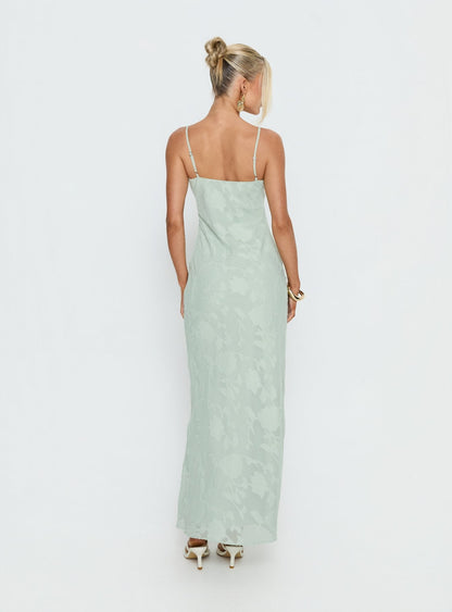 Avienna Maxi Dress Sage Burnout