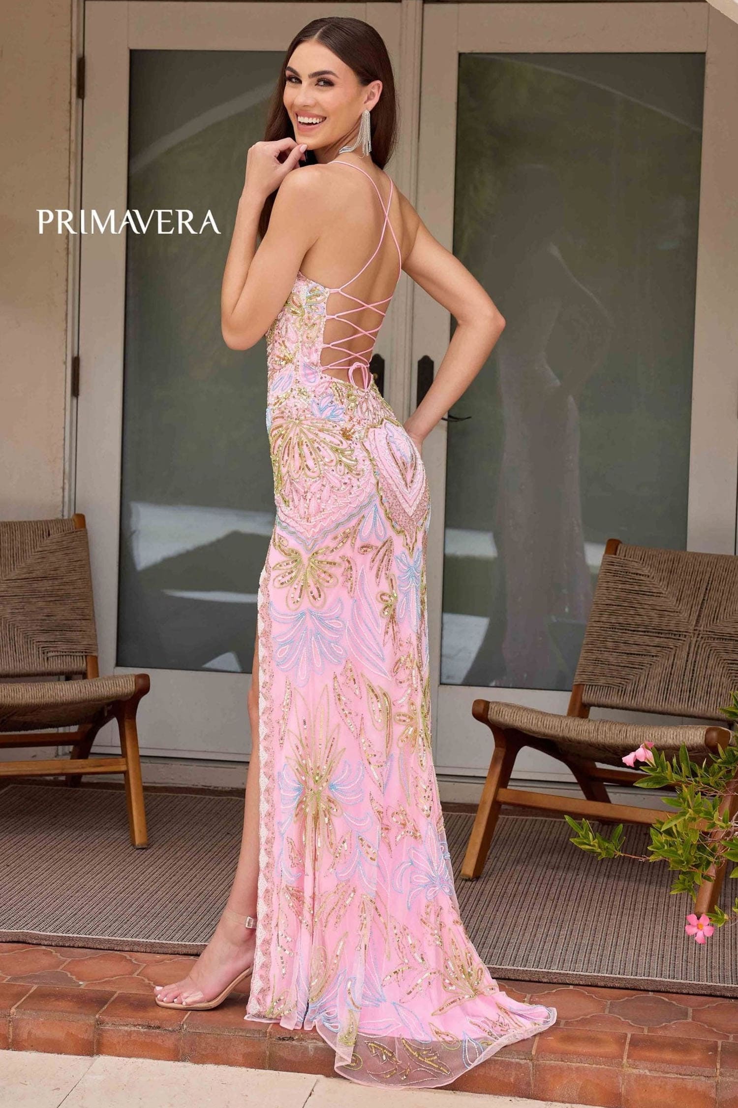 4156 Primavera Vintage Inspired Beaded Gown