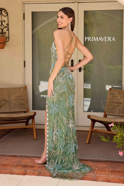 4156 Primavera Vintage Inspired Beaded Gown