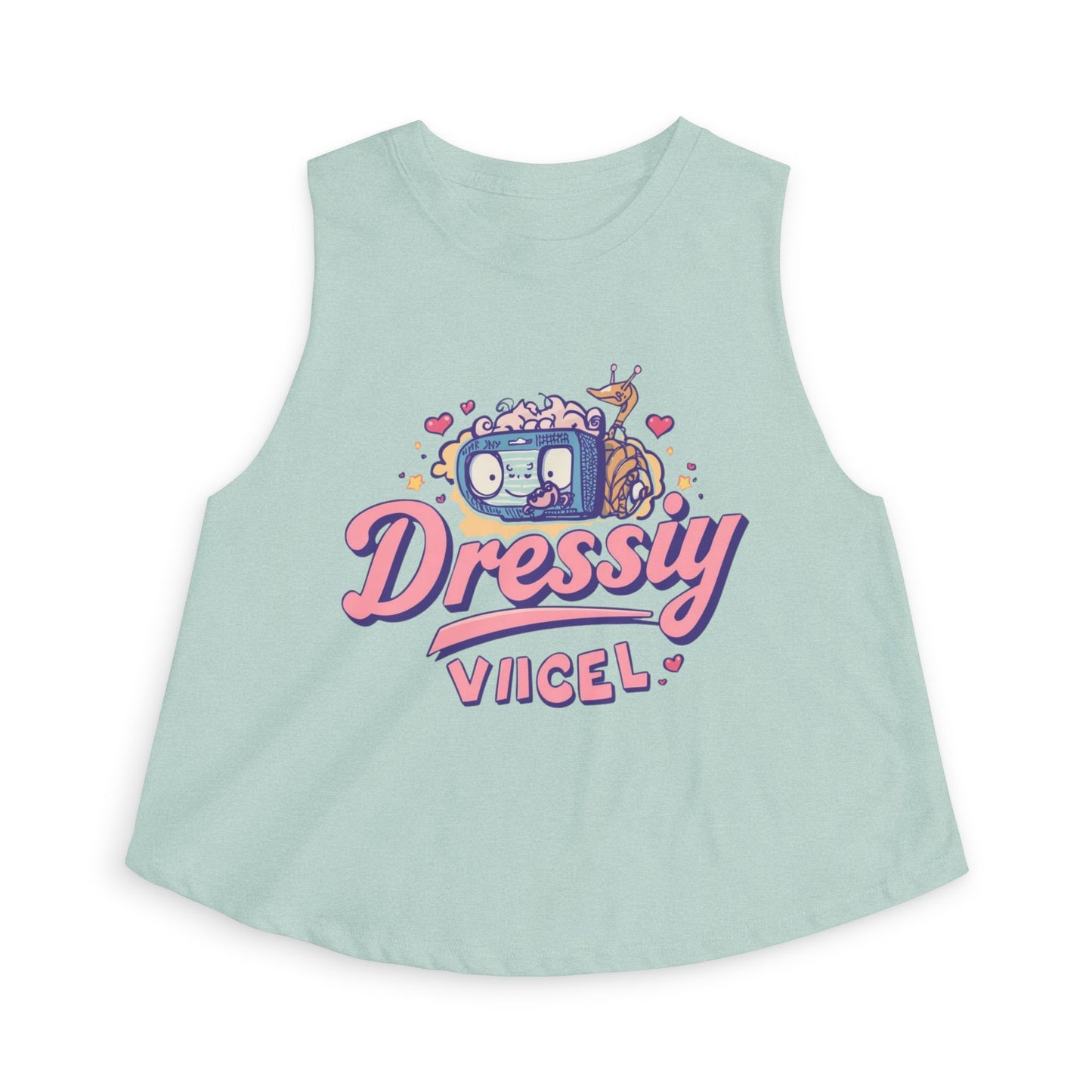 Vikel Cartoon Crop Top | Retro Kawaii Graphic Tank