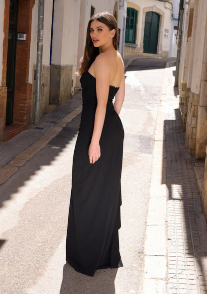 Marie Strapless Maxi Dress Black