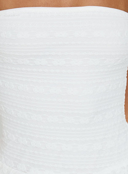 Emarie Strapless Mini Dress White