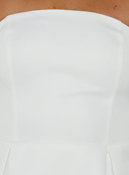Spader Corset Mini Dress White