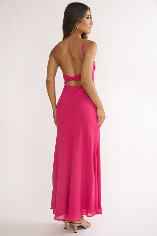 ESTHER MAXI DRESS FUCHSIA