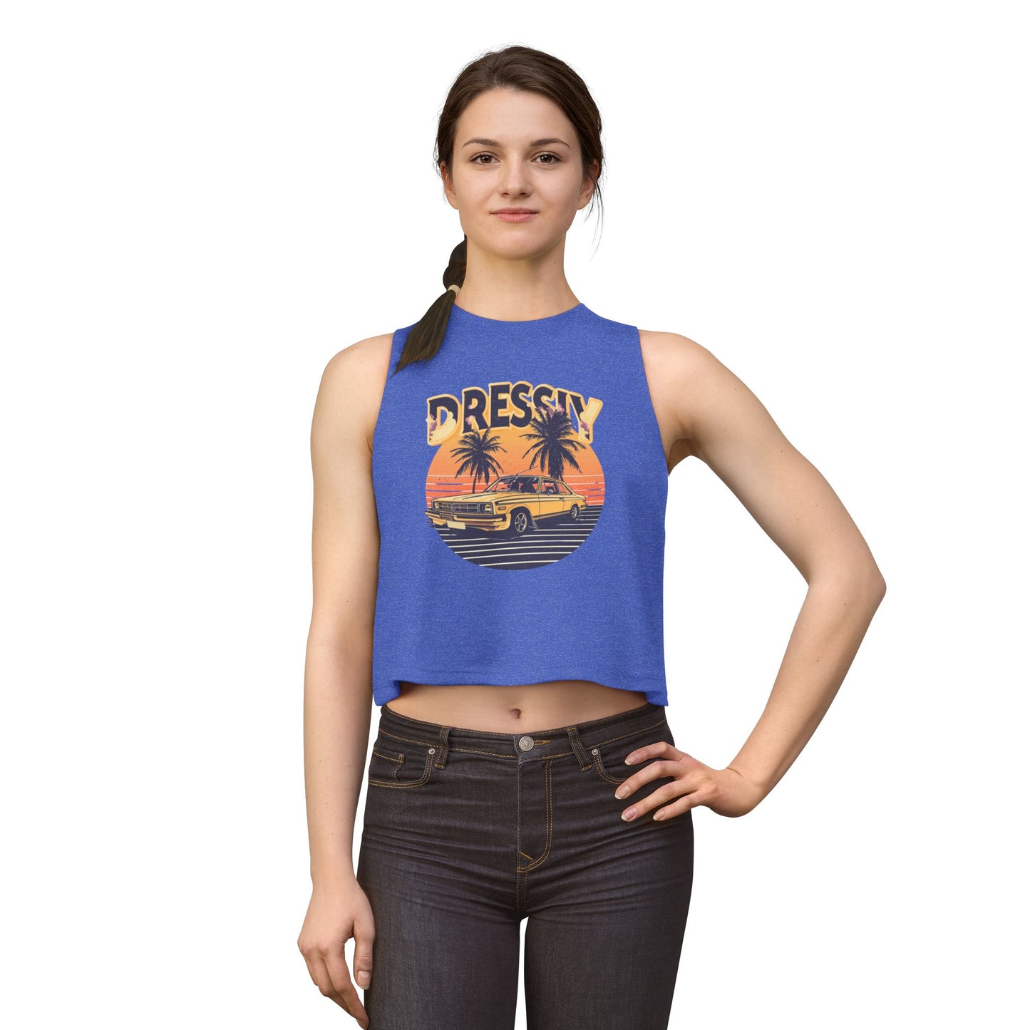 Vintage Sunset Crop Top – Retro Summer Vibes