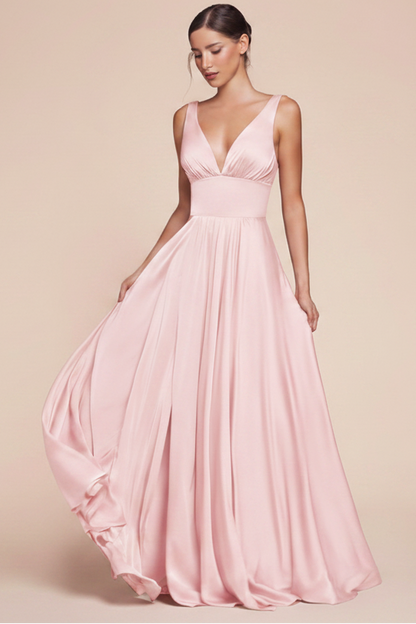 Kinsley Gown Soft Satin A- Dress