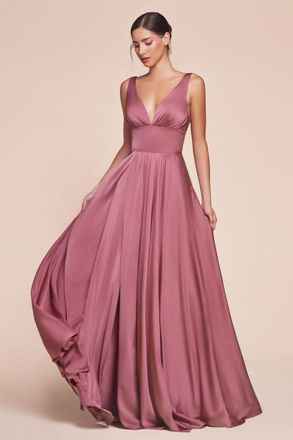 Kinsley Gown Soft Satin A- Dress