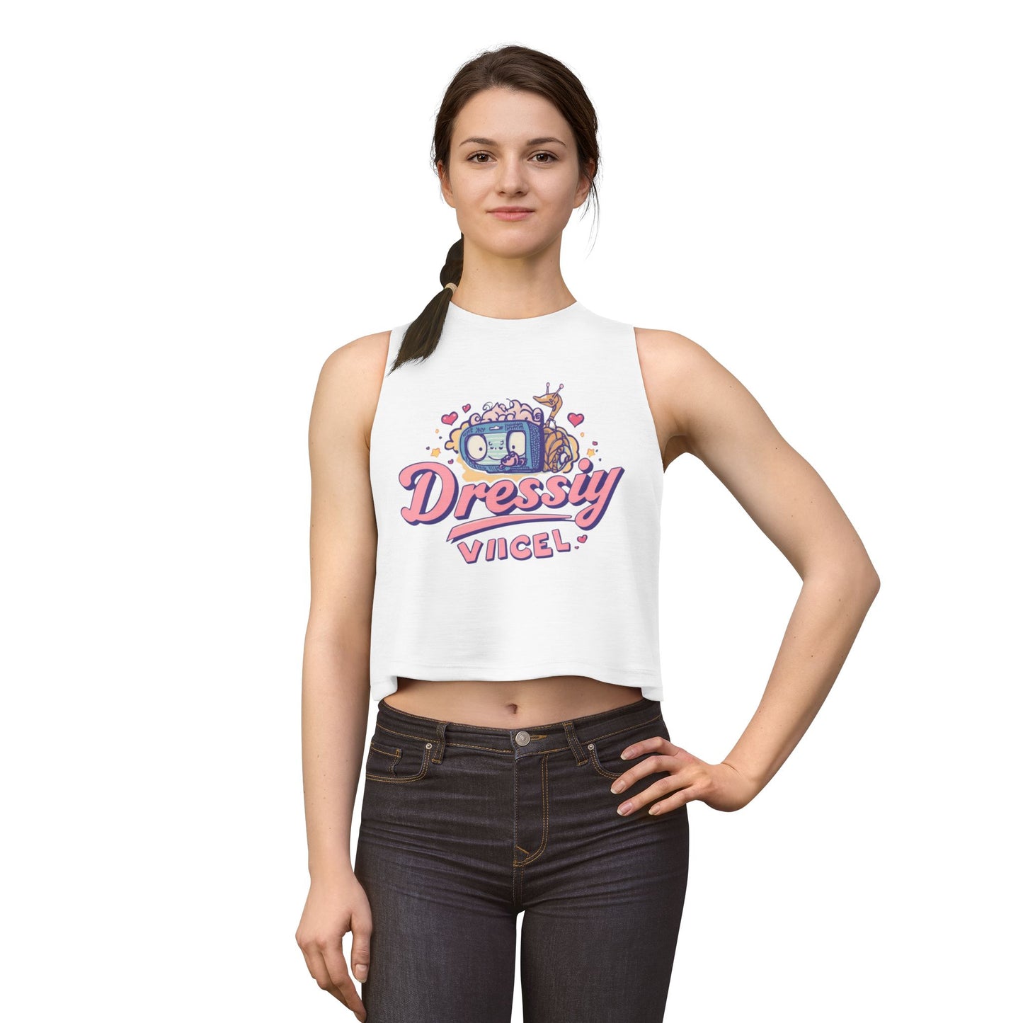 Vikel Cartoon Crop Top | Retro Kawaii Graphic Tank