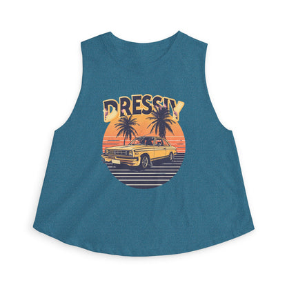 Vintage Sunset Crop Top – Retro Summer Vibes