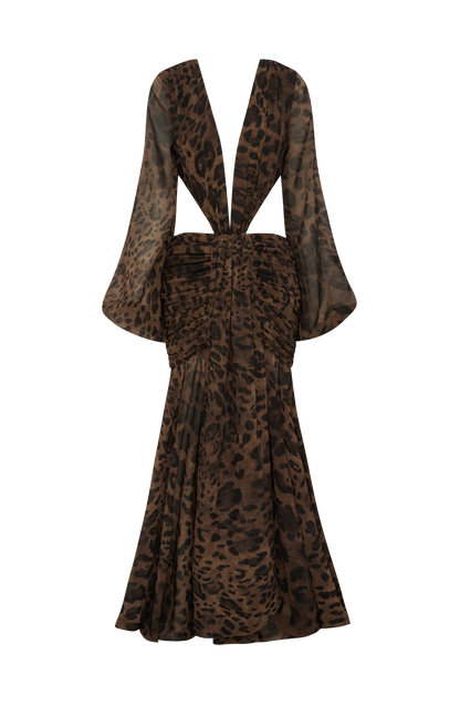 Andrina Maxi Dress Leopard Print