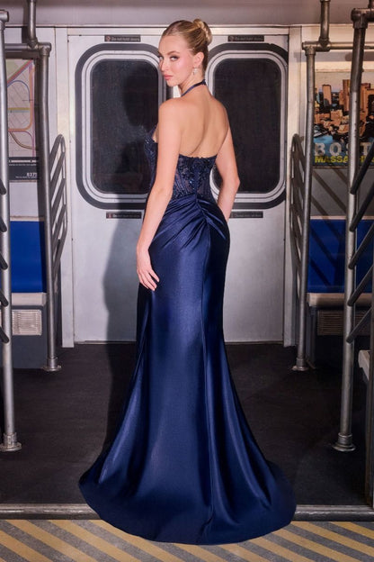 Rio Gown Fitted Halter Evening Dress