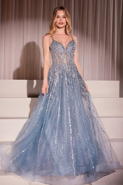 Wynter Gown Crystal-Embellished A- Tulle Dress