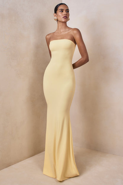 Ceremony | Lemon Bandeau Maxi Dress