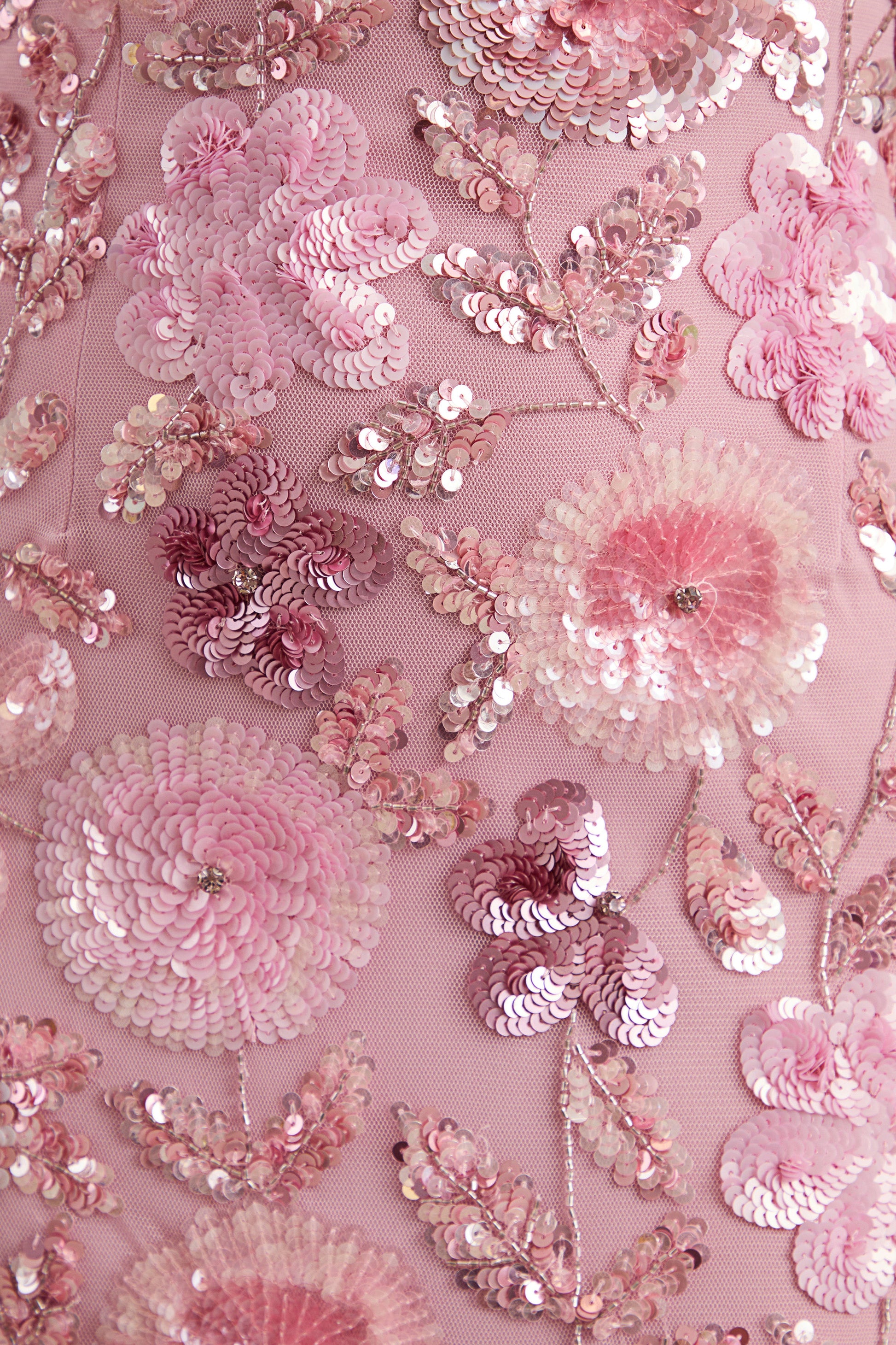 Gemini | Pink Embellished Strappy Maxi Dress