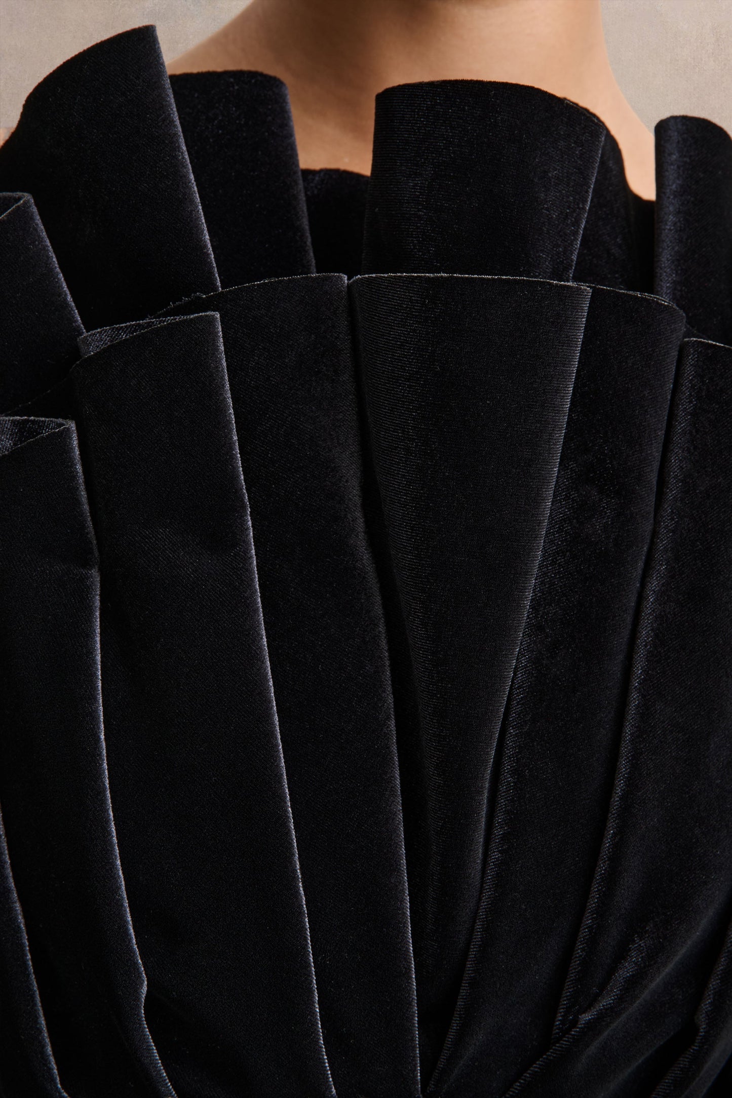 Polly | Black Velvet Ruffled Strapless Mini Dress