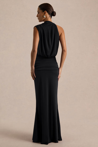 Umaira | Black High-Neck Maxi Dress