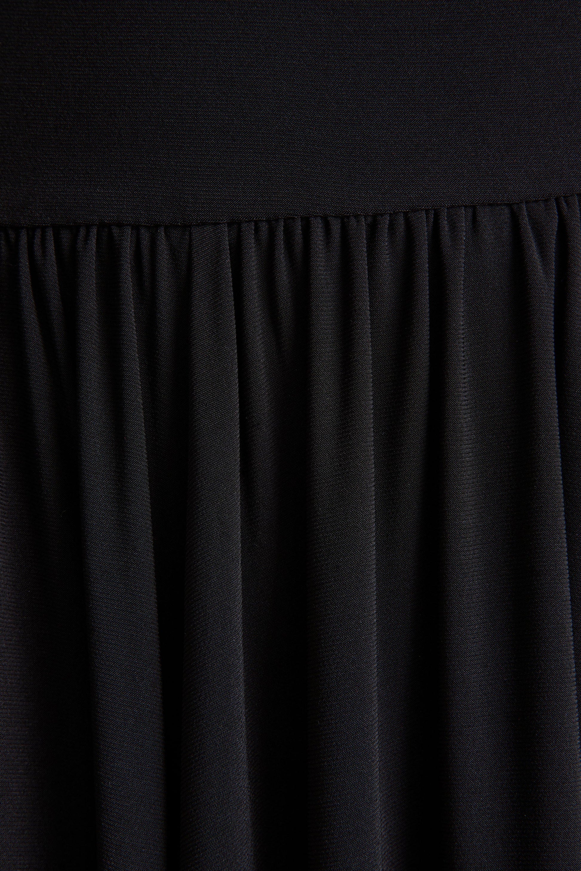 Saskia | Black Bardot-Neck Maxi Dress