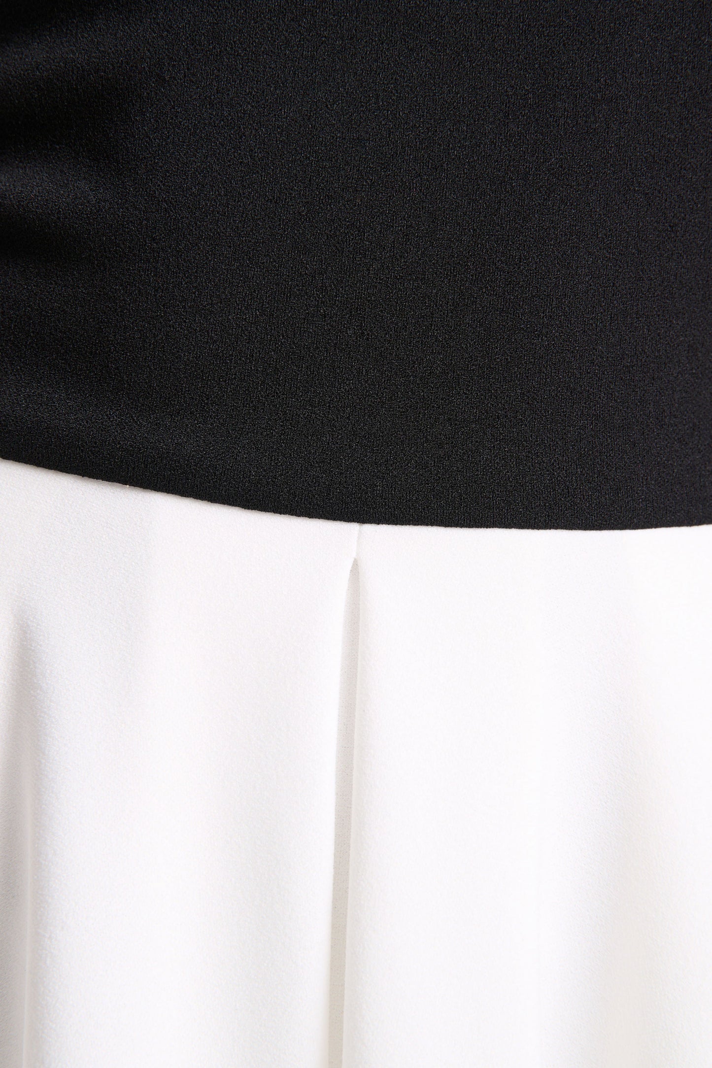 Frederica | Black And White Bardot-Neck Midi Dress