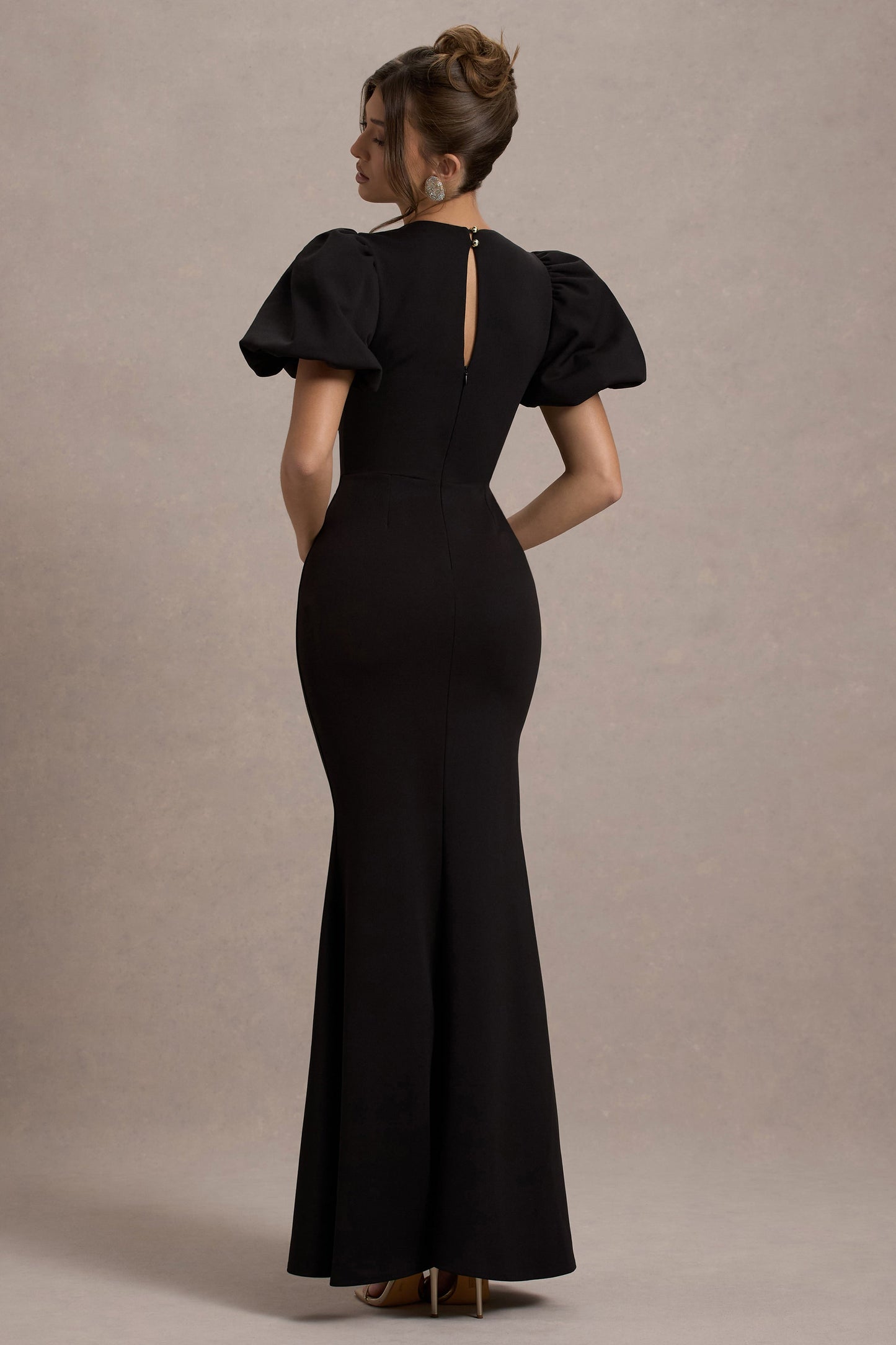 Love Letters | Black Puff-Sleeve Maxi Dress