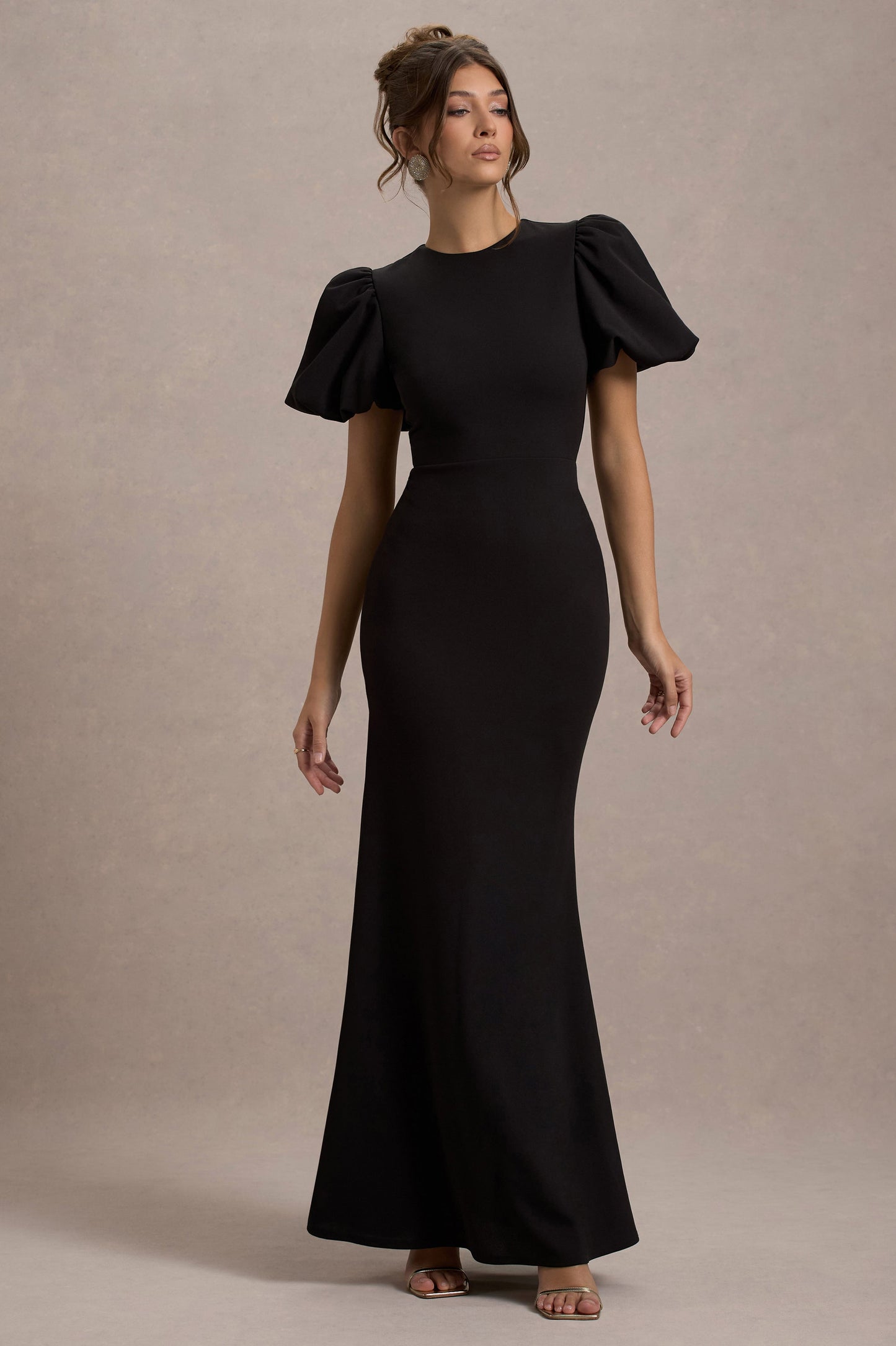 Love Letters | Black Puff-Sleeve Maxi Dress