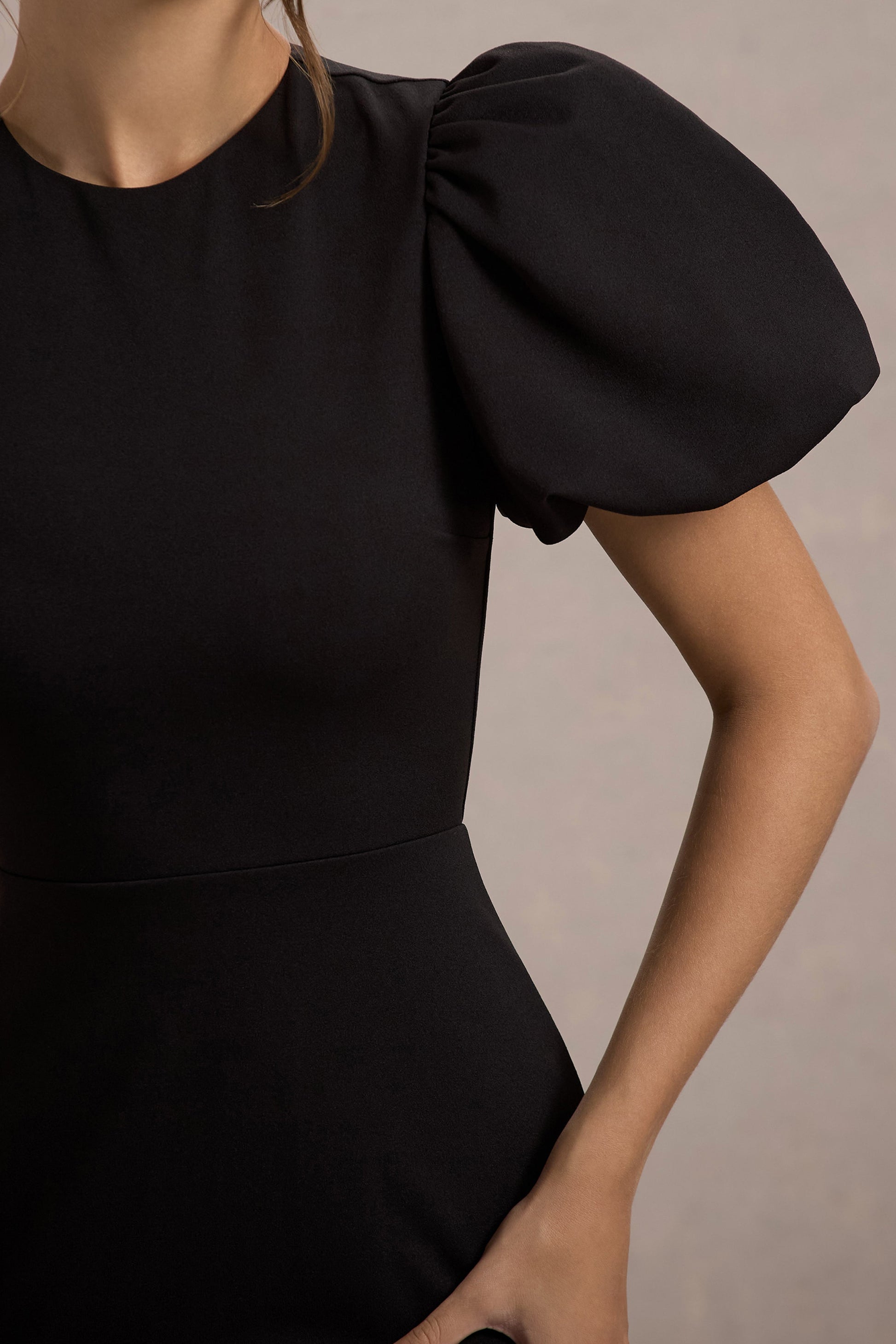 Love Letters | Black Puff-Sleeve Maxi Dress