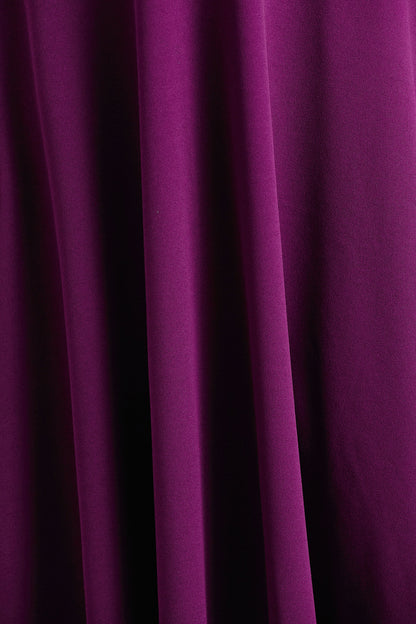 Andromeda | Plum Sweetheart-Neck Midi Dress