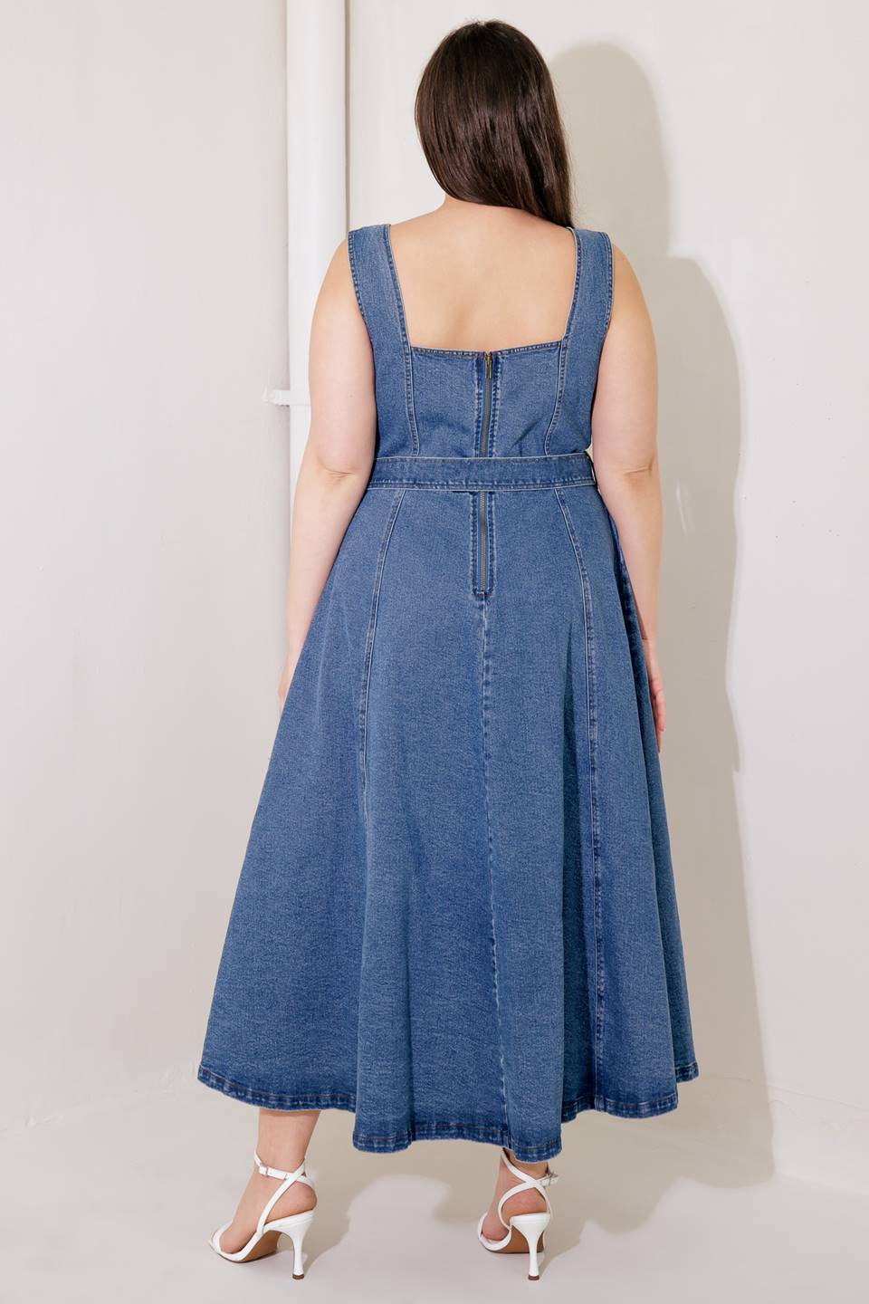PRETTY PICTURE SWEETHEART DENIM DRESS