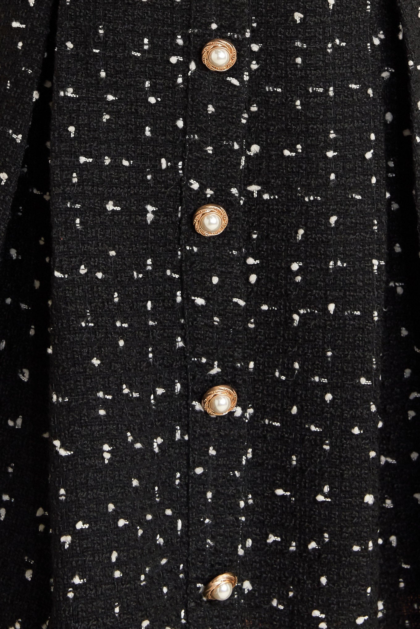 FRENCH CODE BLACK TWEED MINI DRESS