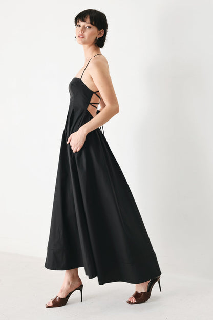 PURE OPEN BACK MIDI DRESS