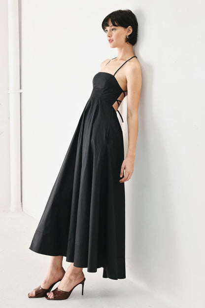 PURE OPEN BACK MIDI DRESS